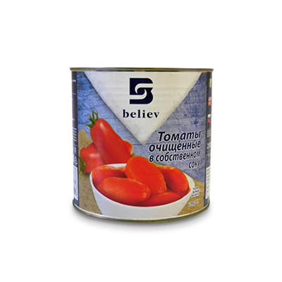Томаты очищенные целые в томатном соке Believ Nova фото